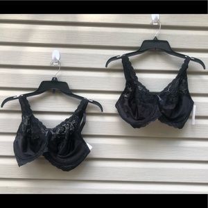 2 NWT 38D black lace bras from Kmart